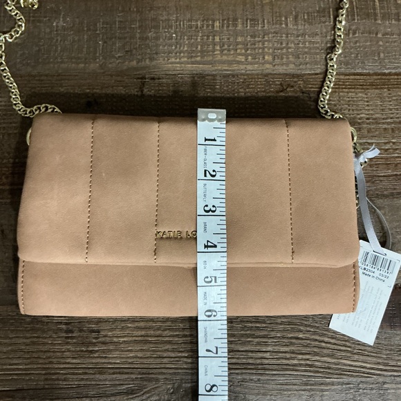 Katie Loxton Kayla Quilted Crossbody Bag Soft Tan Vegan Leather - Picture 8 of 10